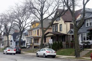 a row of homes on Highland Boulevard in Milwaukee, Wisconsin